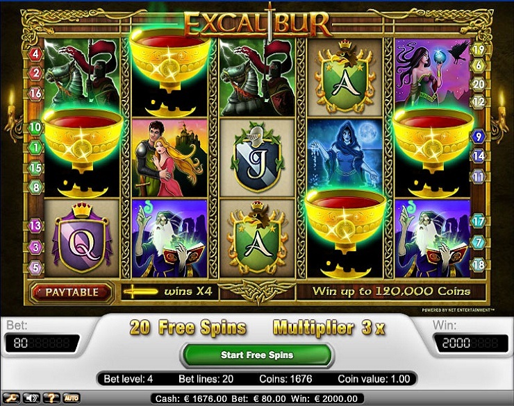 Slot Machines Excalibur